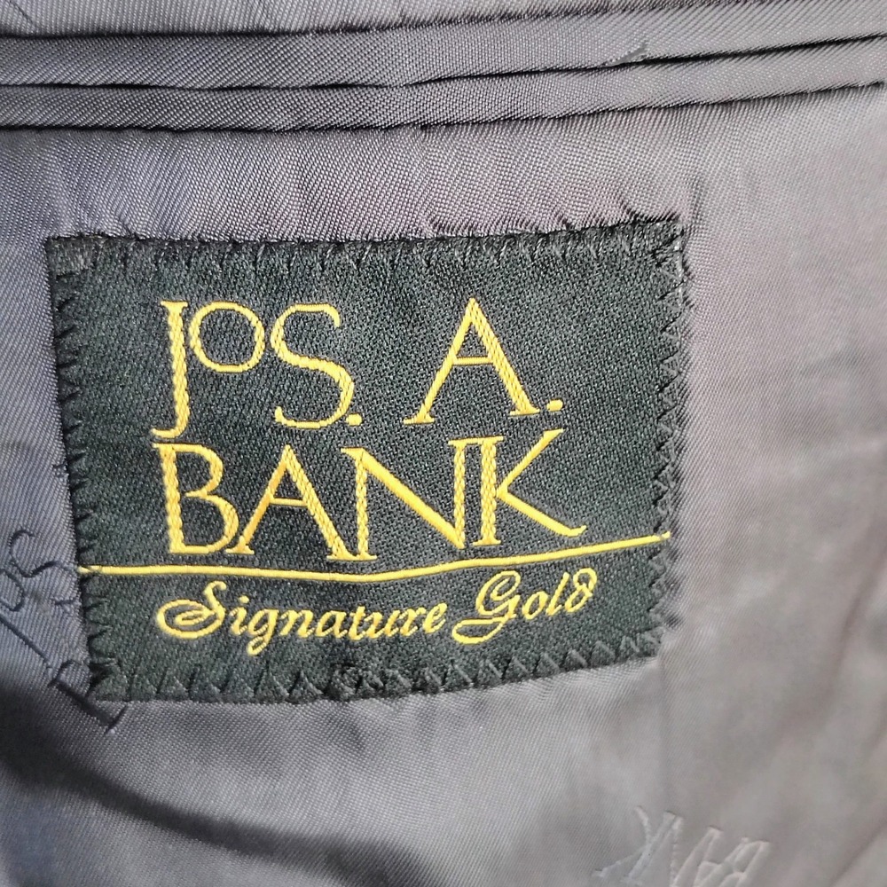 Jos A Bank Signature Gold Mens 48L Suit Charcoal Grey 100% Wool Gordon 2-Piece - Picture 4 of 14